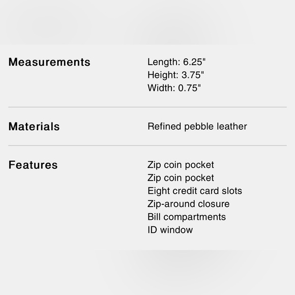 Coach Medium ID Zip Wallet. NWOT. Black. - Picture 9 of 9